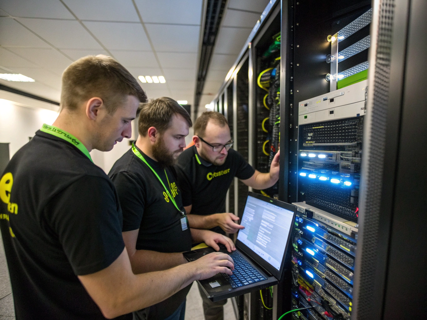 Enterprise computer hardware and network equipment prepared for deployment